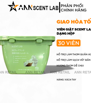 Viên Giặt Xả SCENT LAB 5in1 Nhật Bản Dạng Hộp Cao Cấp 30 Viên - 6977239070323