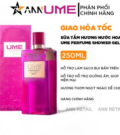 Sữa Tắm Nước Hoa Ume Perfume Shower Gel Giúp Cấp Ẩm Trắng Da 250ml - Sữa Tắm Ngọc Trinh - 8938551584088