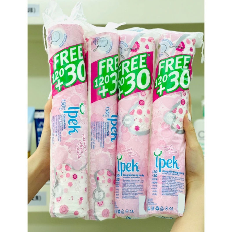 25793_btt-ipek-phu-photoroom-1_20241120173545-1.png Bông Tẩy Trang Ipek Mềm Mại Cho Da 150 Miếng - 8691275000523