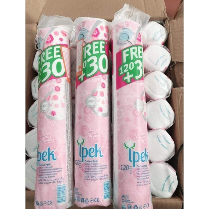 25793_btt-ipek-phu-photoroom-3_20241120173544-1.png Bông Tẩy Trang Ipek Mềm Mại Cho Da 150 Miếng - 8691275000523