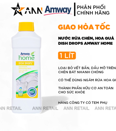 Nước Rửa Chén Amway Home Dish Drops Dung Tích 1 Lít Chính Hãng - AMWAYHOME02