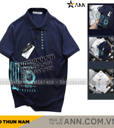 Áo Thun Nam Cổ Bẻ Pack Horse In Chữ Stay 1978 Cao Cấp (Có Size 3x) - CS238