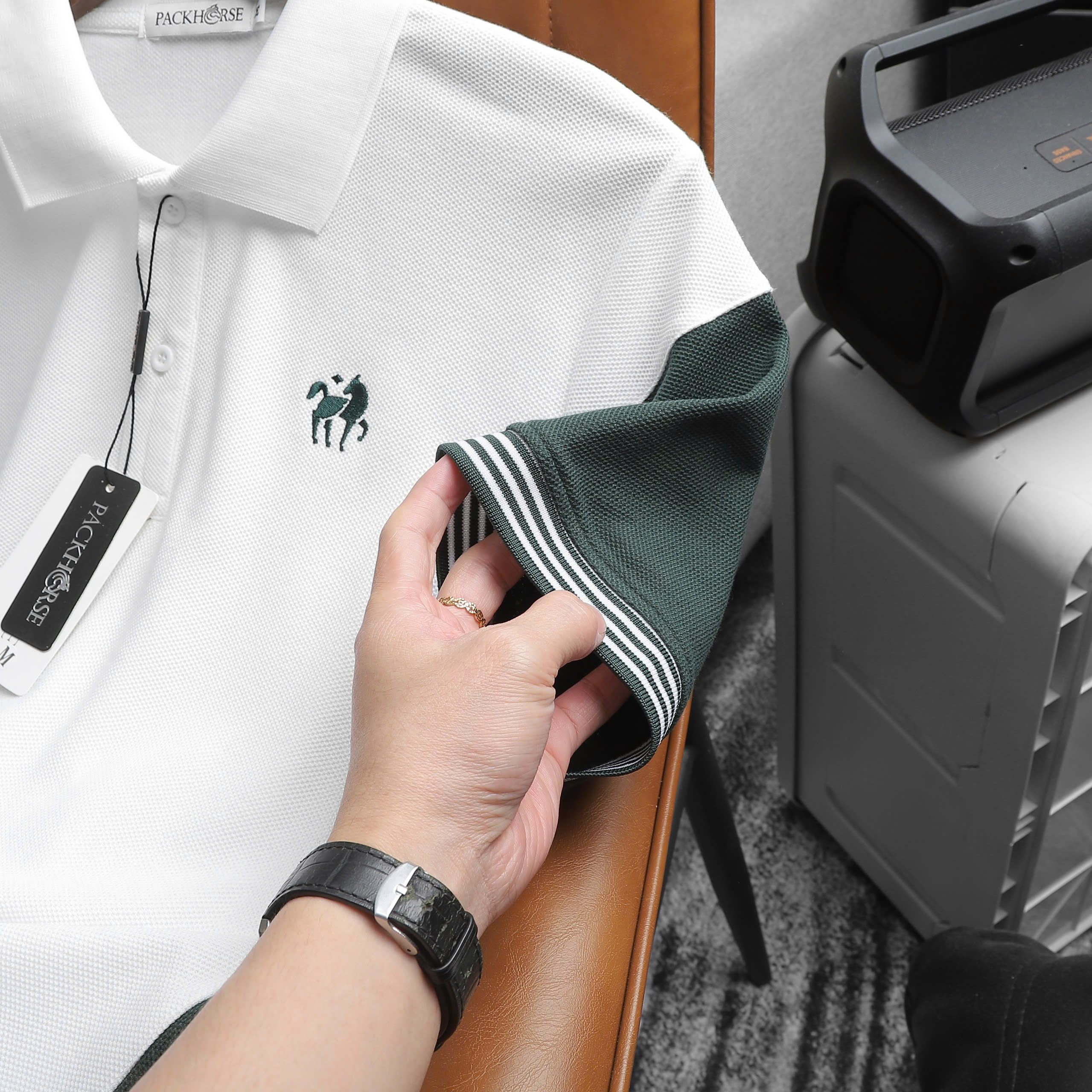 25802_z6058293157015-1925437c68fd519a20d9d2b065e96f99_20241122151614-2.jpg Áo Thun Nam Cổ Bẻ PackHorse Thêu Nổi Logo Con Ngựa (Có size 3x) - CS239