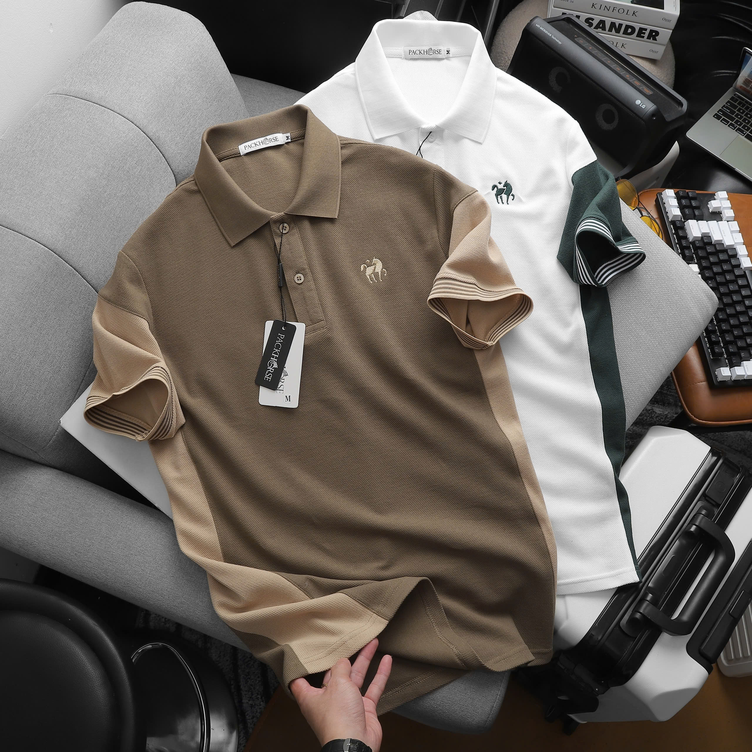 25802_z6058293168792-7bce191a385fe6b8be2cd3ddbba84cde_20241122151608-2.jpg Áo Thun Nam Cổ Bẻ PackHorse Thêu Nổi Logo Con Ngựa (Có size 3x) - CS239