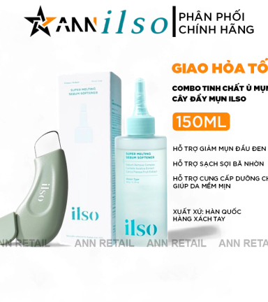 Combo Tinh Chất Ủ Mụn Đầu Đen 150g + Cây Đẩy Mụn Đầu Đen ILSO Giúp Sạch Bã Nhờn Sáng Da - ILSO02