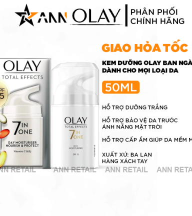 Kem Dưỡng Olay Total Effects 7 in 1 SPF15 Ban Ngày 50ml - Hàng Xách Tay - 5000174163018