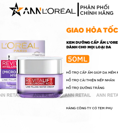 Kem Dưỡng Siêu Cấp Ẩm Loreal Paris Revitalift Hyaluronic Acid Line Filling Water 50ml - 6923700981209