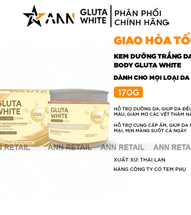 Kem Dưỡng Trắng Da Body Gluta White 170g - 8858135051006
