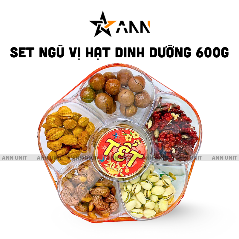 25827_13_20251031105120-2.png Set Hộp Mix Hạt Ngũ Vị (Hạt Điều Rang Muối, Quả Óc Chó Vàng, Quả Óc Chó Đỏ, Macca, Hạt Dẻ Cười, Hạnh Nhân Rang Bơ) Bông Mai 600G Hộp Tết 2026 - HLVHBM600