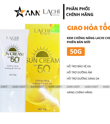 Kem Chống Nắng Lachi Cheese SPF 50+ Royal Sunscreen 50ml - Phiên Bản Mới - KCNLACHI