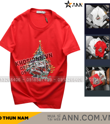 Áo Thun Nam Cổ Tròn Pack Horse In Chữ Merry Christmas (Có Size 3x) - AB526