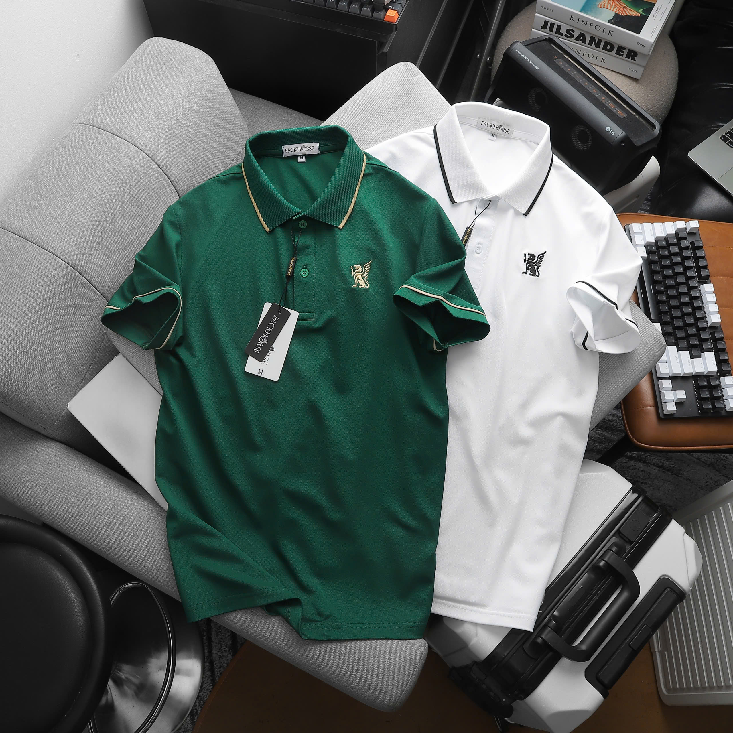 25832_0-2_20241127143711-12.jpg Áo Thun Nam Cổ Bẻ PackHorse Thêu Nổi Logo 2 Màu Cao Cấp (Có size 3x) - CS240