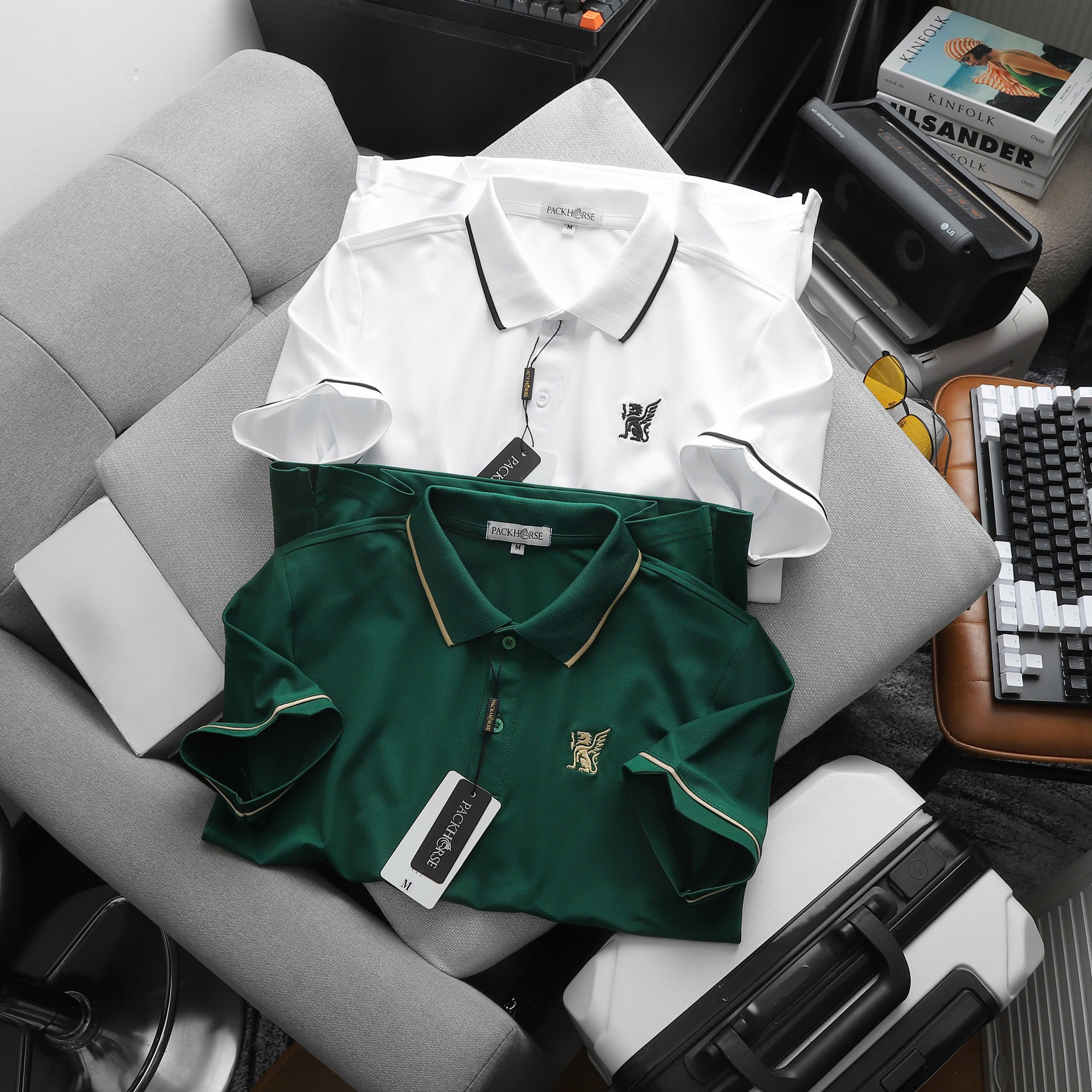 25832_0-3_20241127143711-12.jpg Áo Thun Nam Cổ Bẻ PackHorse Thêu Nổi Logo 2 Màu Cao Cấp (Có size 3x) - CS240