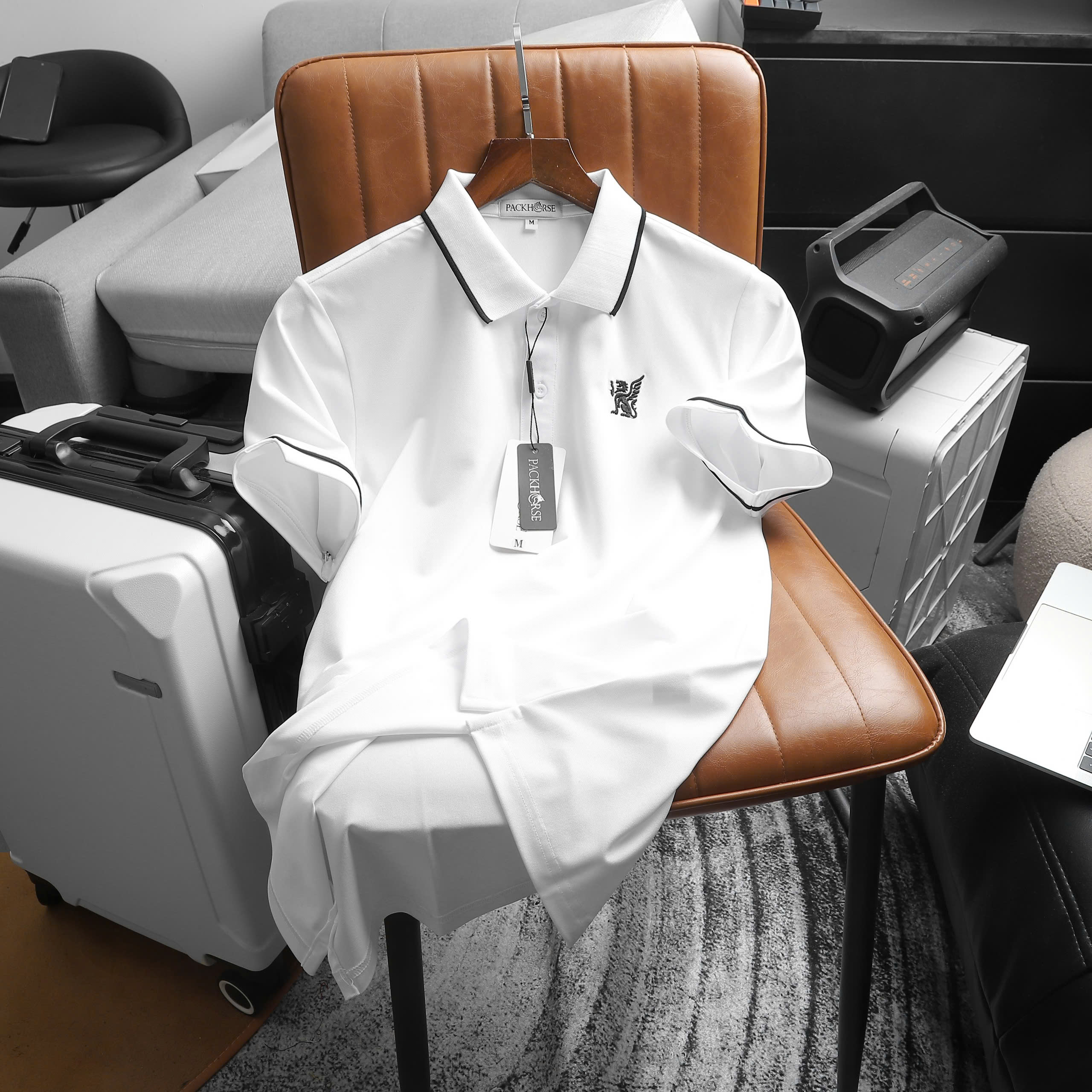 25832_0-8_20241127143715-12.jpg Áo Thun Nam Cổ Bẻ PackHorse Thêu Nổi Logo 2 Màu Cao Cấp (Có size 3x) - CS240