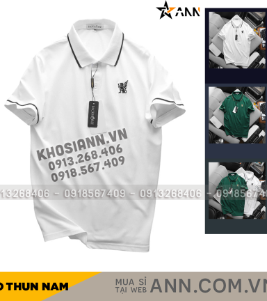 Áo Thun Nam Cổ Bẻ PackHorse Thêu Nổi Logo 2 Màu Cao Cấp (Có size 3x) - CS240