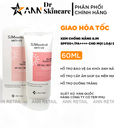 Kem chống nắng SJM Medical Anti UV Perfect SunScreen SPF50+/PA++++ 60ml - 8809297387427