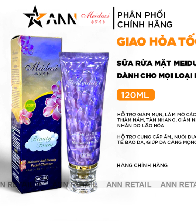 Sữa Rửa Mặt Meiduzi Moisture And Beauty Facial Cleanser Hỗ Trợ Giảm Mụn Lão Hóa Da 120ml - 4919855342639
