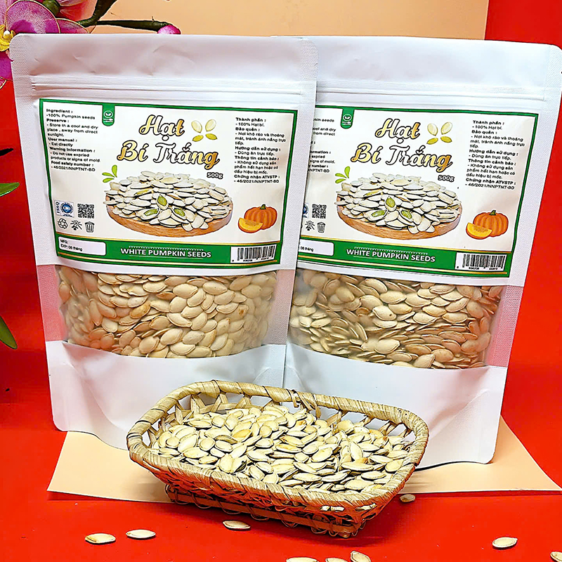 25872_z6125809839965-633c734bf76df90584b47e5268c0571c_20241214093915-1.jpg Hạt Bí Trắng Túi Zip 500g - HBTTZ500