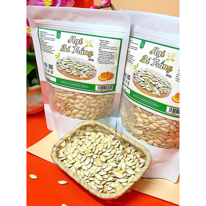 25872_z6125809857265-2b4a466c7216a16b545e5a984b4d6b16_20241214093915-1.jpg Hạt Bí Trắng Túi Zip 500g - HBTTZ500