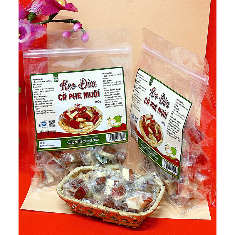 25874_z6125813761957-e152777636defaee140bee761d611c58_20241214145445-4.jpg Kẹo Dừa Cà Phê Muối Túi Zip 500g - KDCPMTZ500