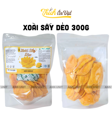 Xoài Sấy Dẻo Túi Zip 300g - XSDTZ300
