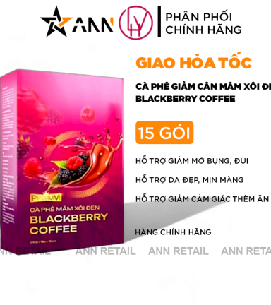 Cà Phê Mâm Xôi Đen Blackberry Coffee 15 gói - CPMXDGC
