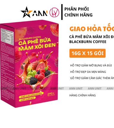 Cà Phê Bứa Mâm Xôi Đen Blackberry Coffee 16g x 15 gói - CPMXDGC