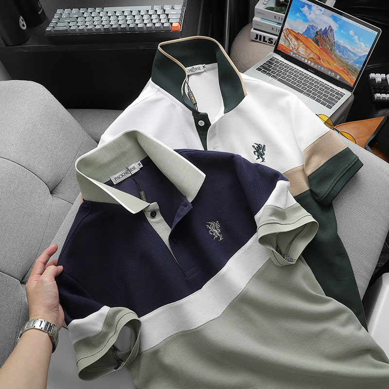 25891_z6138355967709-4e43f202187847a17c87fb9e2099b881_20241218162236-12.jpg Áo Thun Polo Nam Phối Ba Màu Thiêu Logo Trước Ngực (Có Size 3x) - AB533