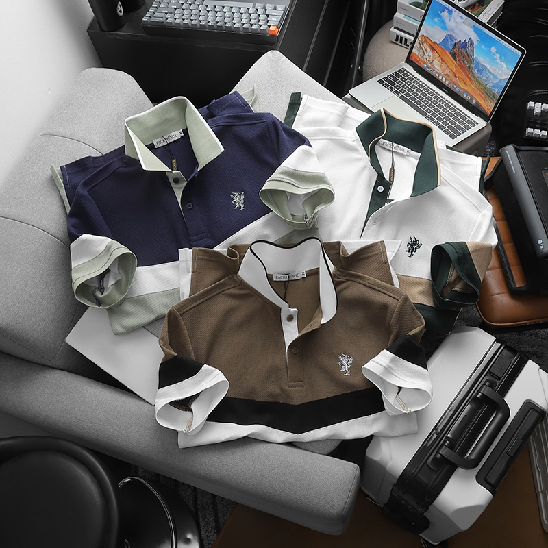 25891_z6138355979959-d15809a5736e23b2eb3cf68cb8a6c027_20241218162234-12.jpg Áo Thun Polo Nam Phối Ba Màu Thiêu Logo Trước Ngực (Có Size 3x) - AB533