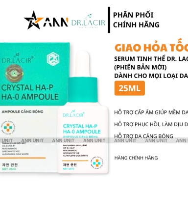 Serum Tinh Thể Vàng Dr.Lacir Crystal Serum 25ml - Giúp Da Căng Bóng - 8938528007114