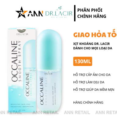 Xịt Khoáng Tế Bào Gốc Dr Lacir Occaline Smooth Spray Giúp Da Căng Bóng 130ml - 8938528007671
