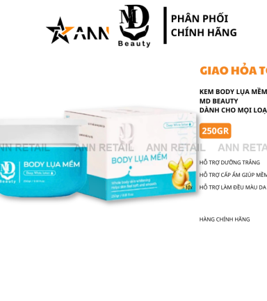 Kem Body Trắng Da Lụa Mềm MD Beauty 250g - 8938510826587