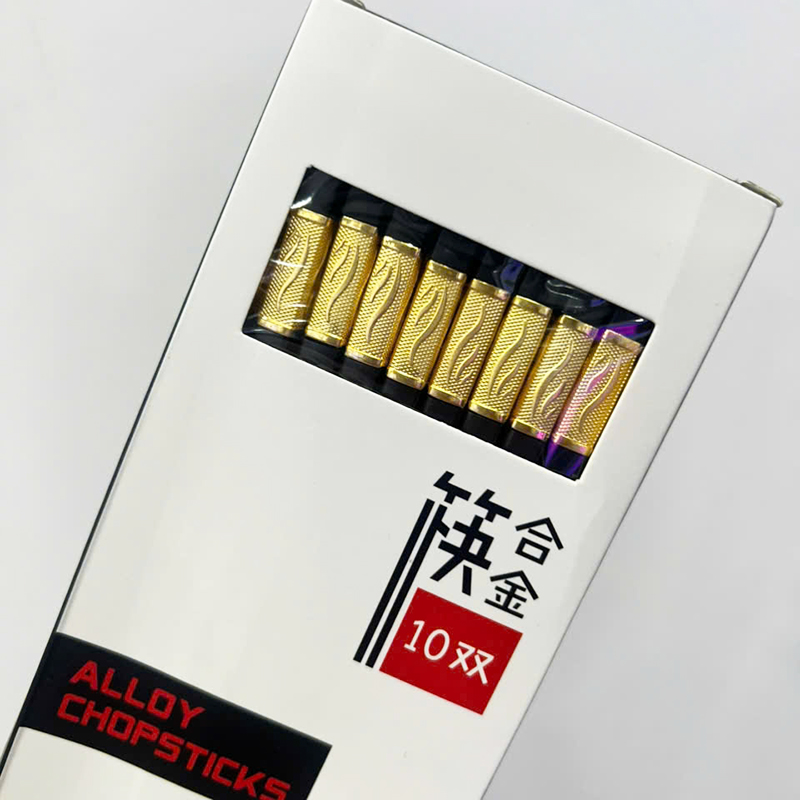 Chuyên sỉ bộ 10 Đôi Đũa Mạ Vàng Chống Trượt 24cm 7 Chuyên sỉ bộ 10 Đôi Đũa Mạ Vàng Chống Trượt 24cm