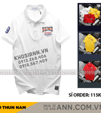 Áo Thun Nam Cổ Bẻ In Logo Trước Ngực Và Tay Áo (Có Size 3X) - CS245