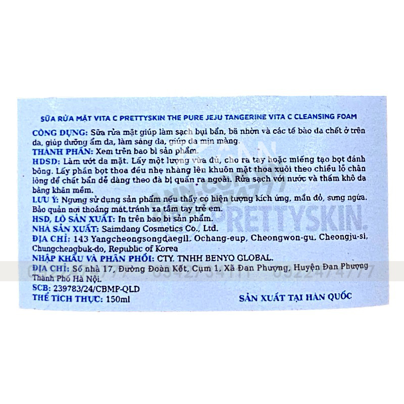 Nơi lấy sỉ sữa Rửa Mặt Prettyskin The Pure Jeju Tangerine Vita C Cleansing Foam 150ml 8 Nơi lấy sỉ sữa Rửa Mặt Prettyskin The Pure Jeju Tangerine Vita C Cleansing Foam 150ml