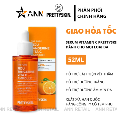 Serum Prettyskin The Pure Jeju Tangerine Vita C Ampoule 52ml - 8809733215208