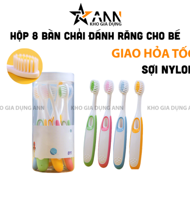 Hộp 8 Bàn Chải Đánh Răng Cho Bé - Bàn Chải Vệ Sinh Răng Miệng - 8BCDRCB