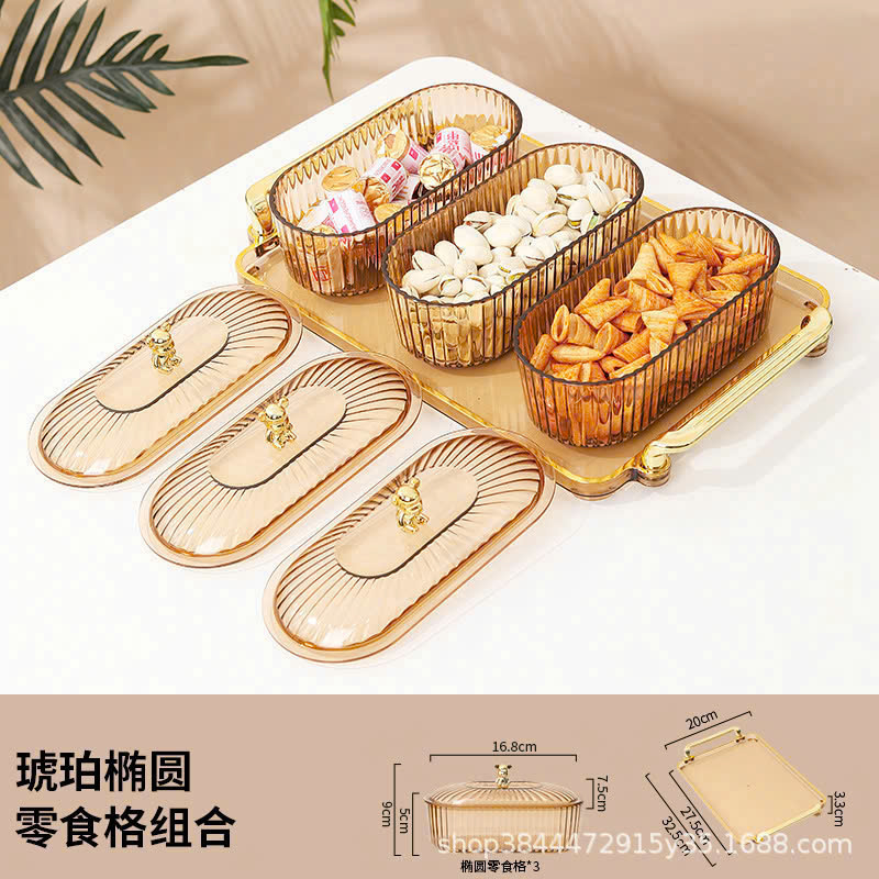 Bộ 3 Hộp Mứt Dài Nắp Gấu - Khay Đựng Mứt Tết Bánh Kẹo Chia Ngăn - Hũ Đựng Hoa Quả Bằng Nhựa 32,5x20x3,3cm & 16,8x9x7,5cm 5 Bộ 3 Hộp Mứt Dài Nắp Gấu - Khay Đựng Mứt Tết Bánh Kẹo Chia Ngăn - Hũ Đựng Hoa Quả Bằng Nhựa 32,5x20x3,3cm & 16,8x9x7,5cm