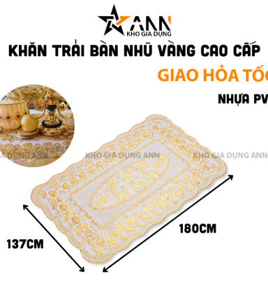 Khăn Trải Bàn Nhũ Vàng Dài Cao Cấp 60cmx1.2m - KTBCTN