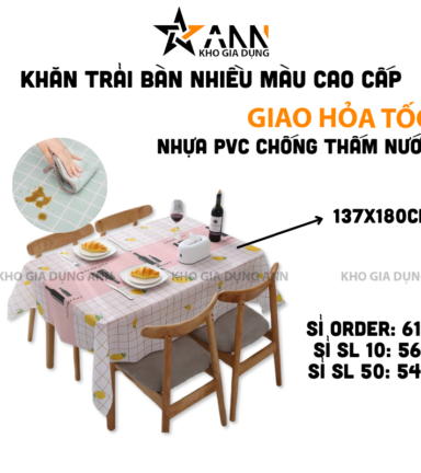 Khăn Trải Bàn Nhiều Màu Chống Thấm Nước Cao Cấp 137x180cm - KTBNMCTN