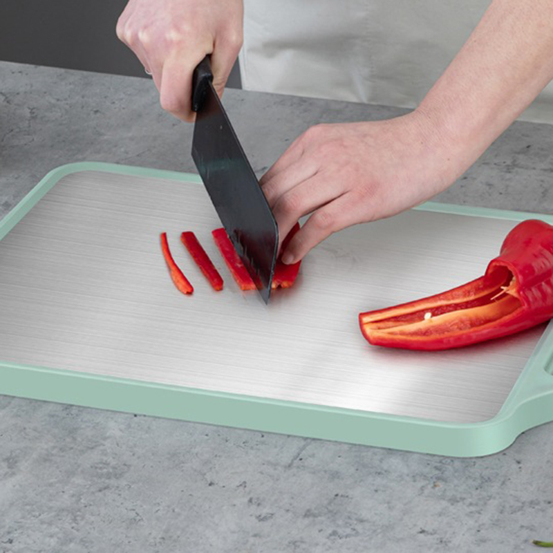 Thớt Kháng Khuẩn 2 Mặt Inox 304 & Nhựa PP Chống Ẩm Mốc Không Gỉ 30.5x39.5x1.5cm 8 Thớt Kháng Khuẩn 2 Mặt Inox 304 & Nhựa PP Chống Ẩm Mốc Không Gỉ 30.5x39.5x1.5cm