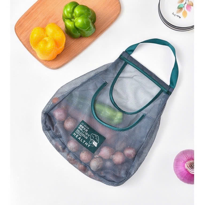Túi Lưới Treo Trái Cây Hành Tỏi Khô - Túi Lưới Mẫu Mới 2 Ngăn Loại To 10 Túi Lưới Treo Trái Cây Hành Tỏi Khô - Túi Lưới Mẫu Mới 2 Ngăn Loại To