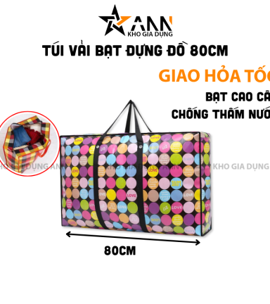 Túi Vải Bạt Đựng Đồ - Túi Dựng Chăn Màn Quần Áo Chống Nước Siêu Bền 80cm - TVBDD