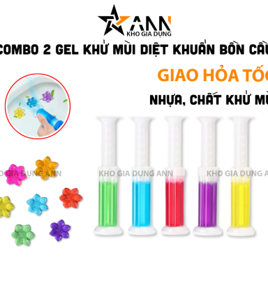 Combo 2 Gel Khử Mùi Bồn Cầu Diệt Khuẩn Toilet Dạng Thạch Cho Nhà Vệ Sinh - GKMBCDK