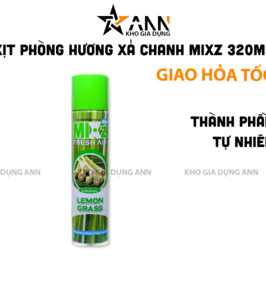 Xịt Phòng Hương Sả Chanh Mixz Thái Lan - Chất Khử Mùi Thơm Phòng 320ml - XPKMTL01
