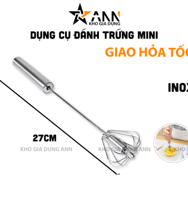 Dụng Cụ Đánh Trứng Cầm Tay - Cây Đánh Trứng Mini 27cm - CDTCT01