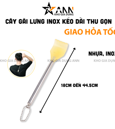Cây Gãi Lưng Inox Kéo Dài Thu Gọn Đều Được Từ 18 Đến 44.5cm - CGL01