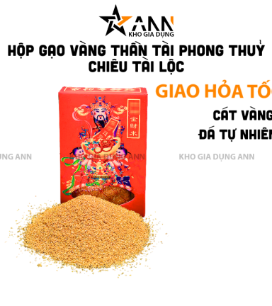 Hộp Gạo Vàng Thần Tài Phong Thuỷ Chiêu Tài Lộc - GCT01