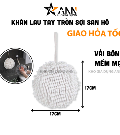 Khăn Lau Tay Vải Bông Mềm Mại - Khăn Siêu Mịn Thấm Nước Tốt 17cm - KLT02