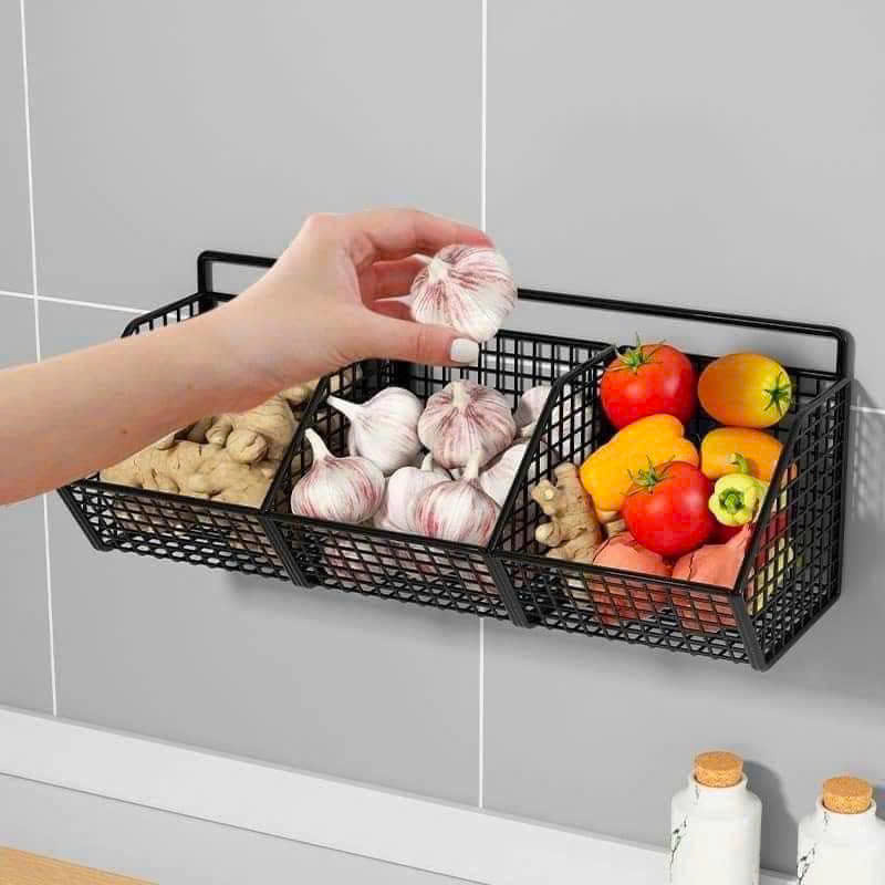 Kệ Lưới Dán Tường - Kệ Sắt Đựng Đồ 3 Ngăn 6 Kệ Lưới Dán Tường - Kệ Sắt Đựng Đồ 3 Ngăn